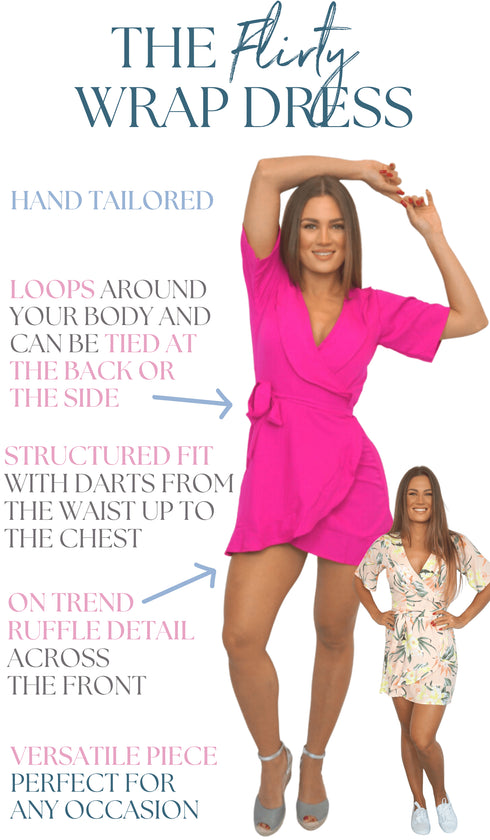 The Flirty Wrap Dress - TEMPLATE dubai outfit dress brunch fashion mums