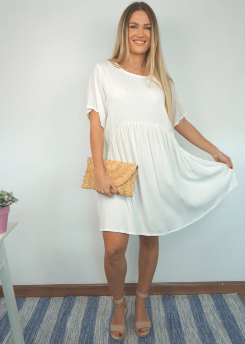 The French Dress - Cy White dubai outfit dress brunch fashion mums