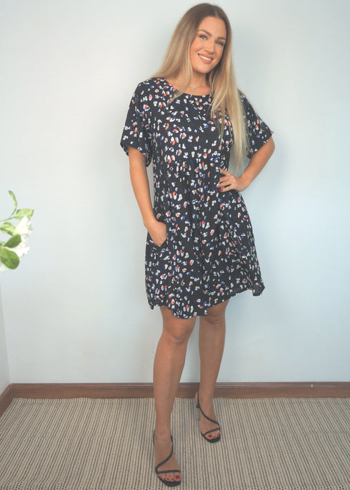 The French Dress - Royal Coral Jungle dubai outfit dress brunch fashion mums