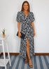XS / Long / Puff Sleeve The Helen Dress - Black Bouquet dubai outfit dress brunch fashion mums