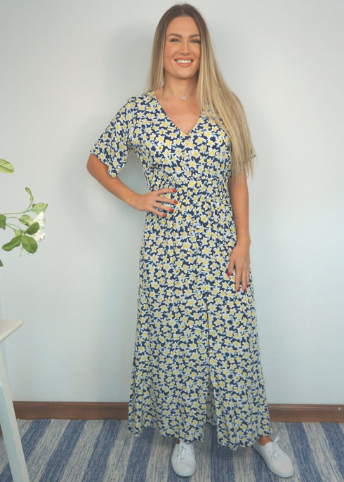 The Helen Dress - Daffodil Blue dubai outfit dress brunch fashion mums