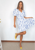 2XS / Short / Puff Sleeve The Helen Dress - Floral Sprays dubai outfit dress brunch fashion mums