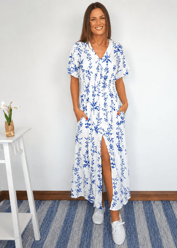 2XS / Long / Mid Sleeve The Helen Dress - Floral Sprays dubai outfit dress brunch fashion mums