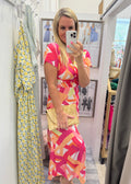 The Helen Dress - Geo Brights dubai outfit dress brunch fashion mums
