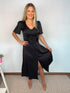 The Kensington Dress - Black Satin dubai outfit dress brunch fashion mums