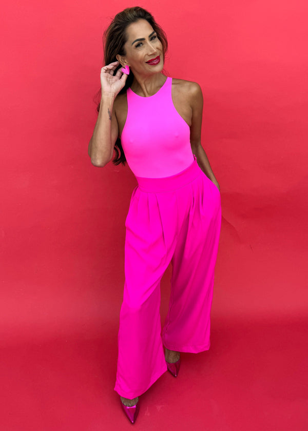 The KMH Edit Trouser Set - Hot Pink dubai outfit dress brunch fashion mums