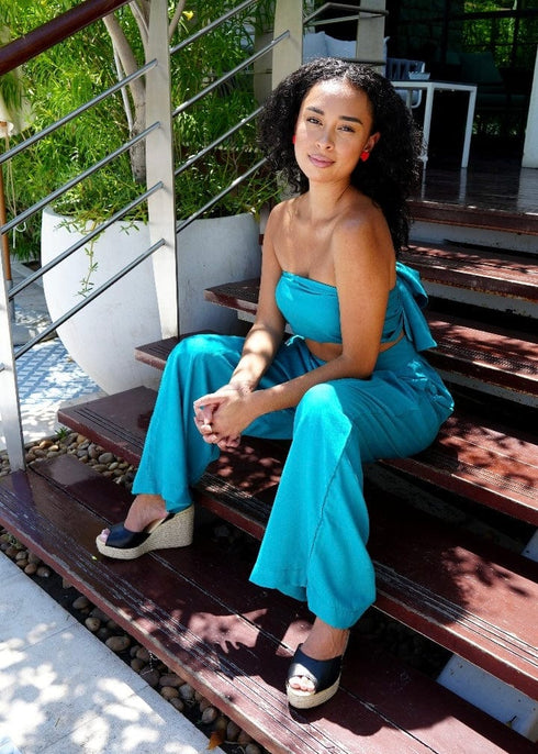 The KMH Edit Trousers - Emerald Green dubai outfit dress brunch fashion mums