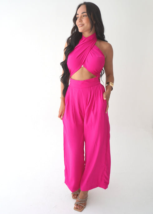 The KMH Edit Trousers - Hot Pink dubai outfit dress brunch fashion mums