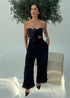 The KMH Edit Trousers - Midnight Black Satin dubai outfit dress brunch fashion mums