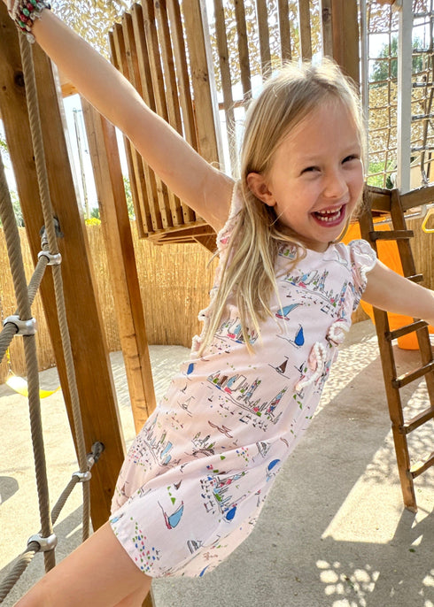 The Little Fifi Ruffle Dress - Pink Dubai dubai outfit dress brunch fashion mums