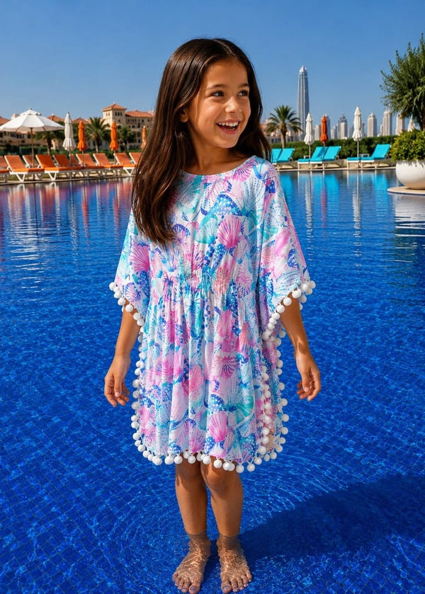 The Little Kaftan - Mermaid Shells dubai outfit dress brunch fashion mums