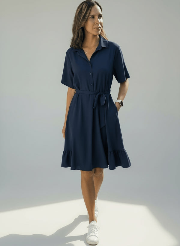 The Lola Shirt Dress - Cy Navy dubai outfit dress brunch fashion mums