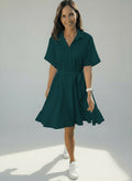 The Lola Shirt Dress - Cy Teal dubai outfit dress brunch fashion mums