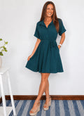 The Lola Shirt Dress - Cy Teal dubai outfit dress brunch fashion mums