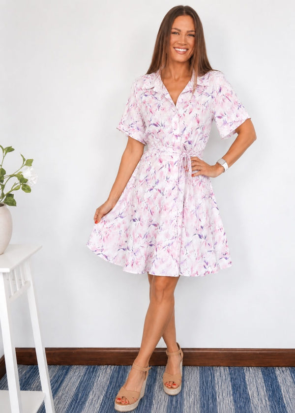 The Lola Shirt Dress - Feathered Floral dubai outfit dress brunch fashion mums