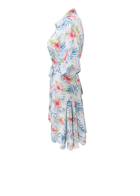 The Lola Shirt Dress - Hibiscus Blue dubai outfit dress brunch fashion mums
