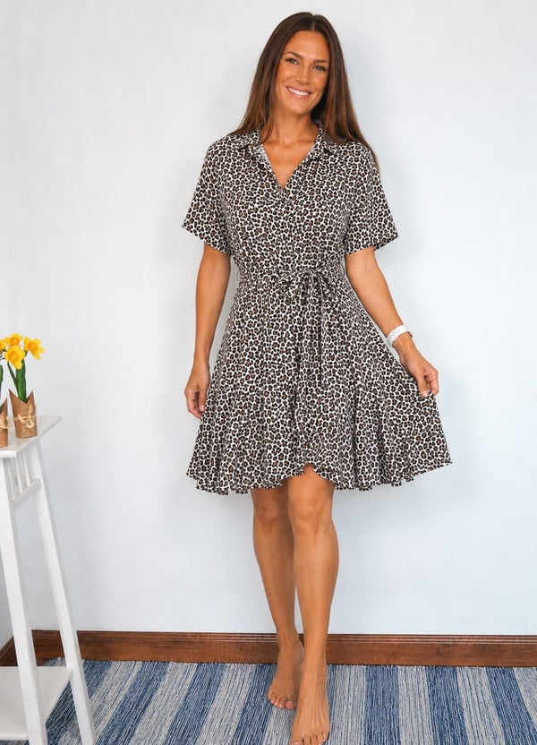 The Lola Shirt Dress - Lovely Leopard dubai outfit dress brunch fashion mums