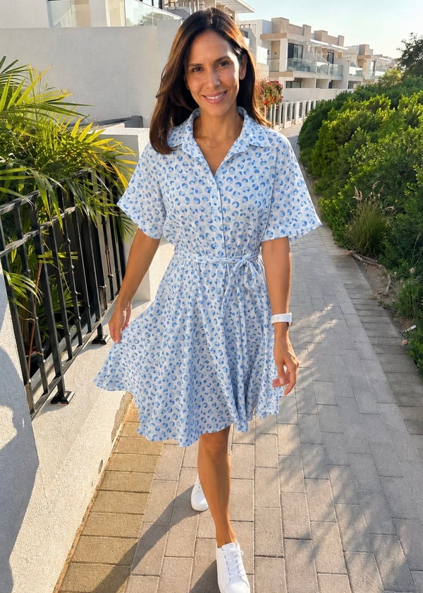 The Lola Shirt Dress - Ocean Spots dubai outfit dress brunch fashion mums