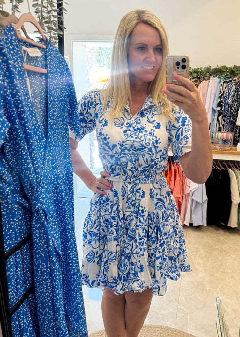 The Lola Shirt Dress - Painted Seaside dubai outfit dress brunch fashion mums