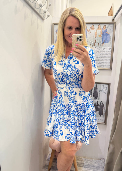 The Lola Shirt Dress - Painted Seaside dubai outfit dress brunch fashion mums