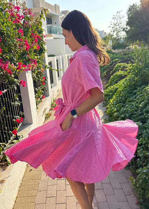 The Lola Shirt Dress - Pink Picnic dubai outfit dress brunch fashion mums