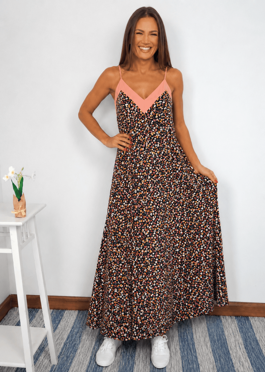 summertime maxi dresses The Lottie Dress -Adjustable Strap Summer Maxi Dress with Pockets – NEON STAR Back zipper Buttercream Eyelet Cotton A-line it has hidden pockets. SIze:US 20W