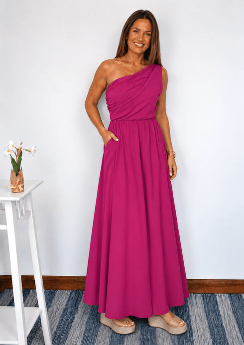 The Marbella Dress - Cy Magenta dubai outfit dress brunch fashion mums