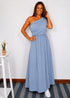 One Size (UK 8 - 16) / Maxi The Marbella Dress - Cy Slate Blue dubai outfit dress brunch fashion mums