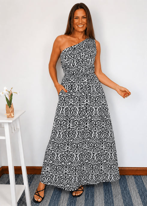 The Marbella Dress Mini - Black Jungle dubai outfit dress brunch fashion mums