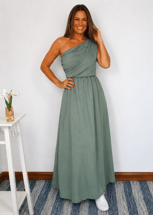 The Marbella Dress Mini - Cy Khaki dubai outfit dress brunch fashion mums