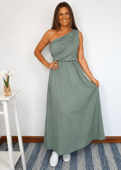 The Marbella Dress Mini - Cy Khaki dubai outfit dress brunch fashion mums
