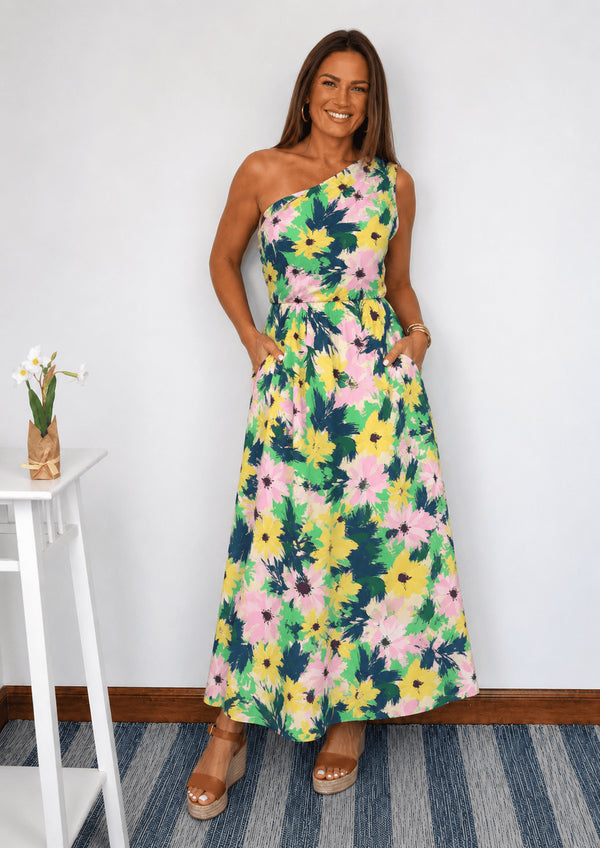 One Size (UK 8 - 16) / Maxi The Marbella Dress Mini - Pink Sunshine dubai outfit dress brunch fashion mums
