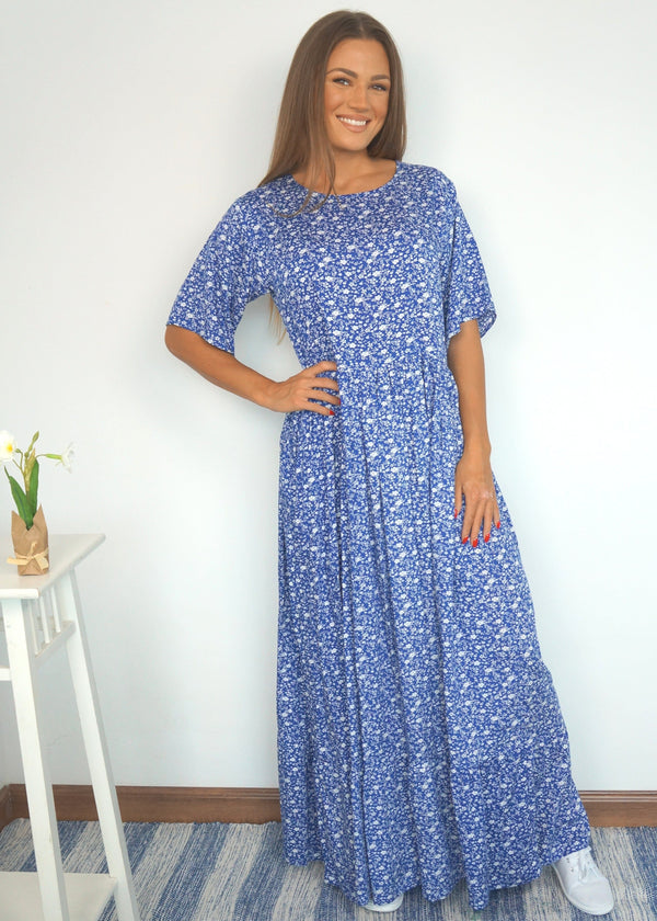 The Marina Dress - Ditsy Royal dubai outfit dress brunch fashion mums