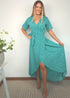 The Maxi Wrap Dress - Emerald Mountains dubai outfit dress brunch fashion mums