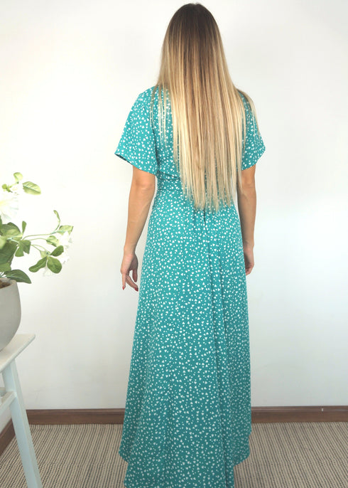 The Maxi Wrap Dress - Emerald Mountains dubai outfit dress brunch fashion mums