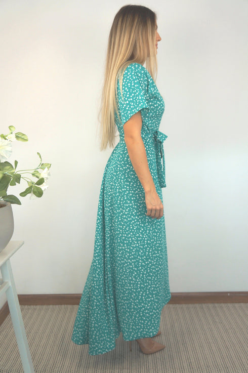 The Maxi Wrap Dress - Emerald Mountains dubai outfit dress brunch fashion mums