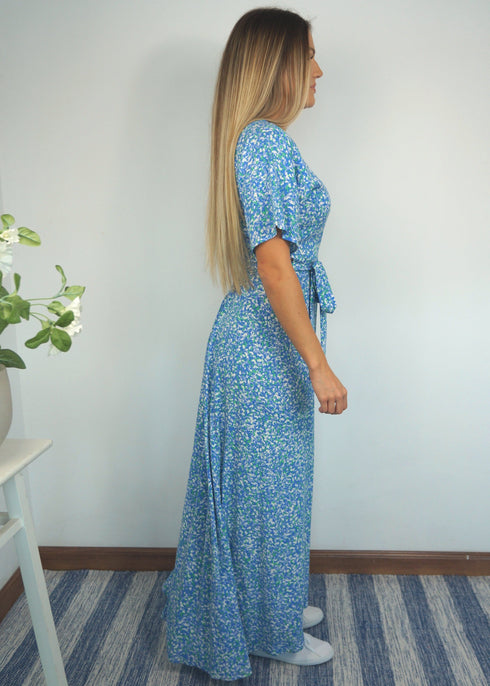 The Maxi Wrap Dress - Emerald Splash dubai outfit dress brunch fashion mums