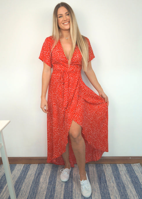 The Maxi Wrap Dress - Fairground Dashes dubai outfit dress brunch fashion mums