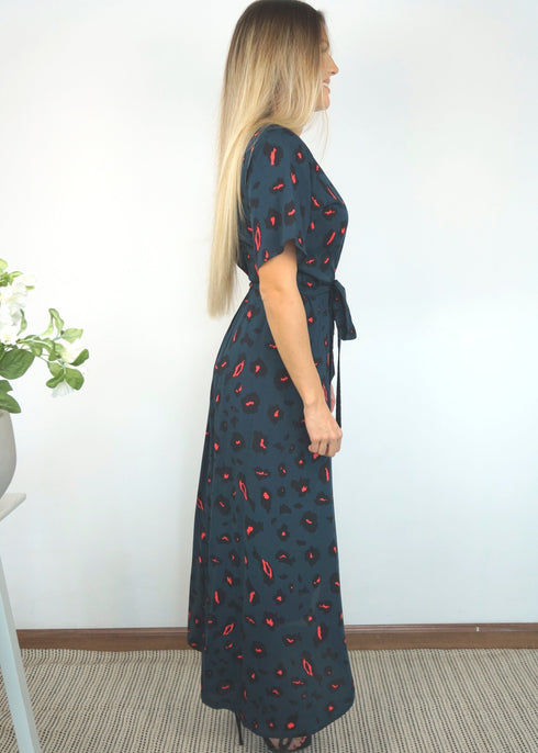 The Maxi Wrap Dress - Forest Leopard dubai outfit dress brunch fashion mums