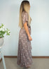 The Maxi Wrap Dress - Platinum Polka Dot dubai outfit dress brunch fashion mums