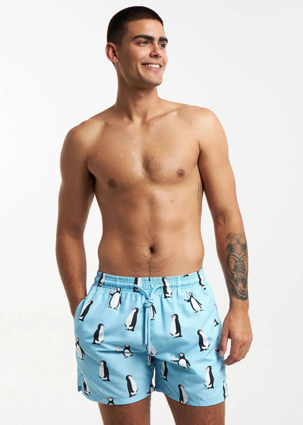 The Men's Swim Shorts - Penguins Baby Blue dubai outfit dress brunch fashion mums