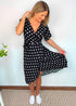 The Midi Wrap Dress - City Polka dubai outfit dress brunch fashion mums