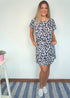 The Mini Anywhere Dress - Cobalt Gold Leopard dubai outfit dress brunch fashion mums