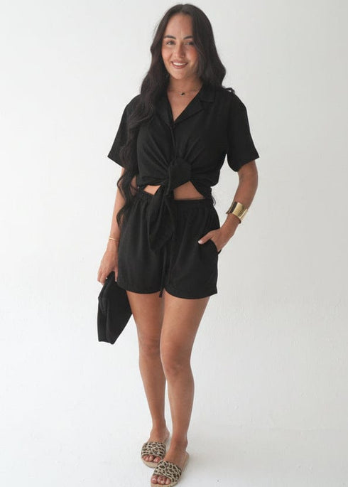 The Neon Star Co-ords - Shirt & Shorts Set - Cy Black dubai outfit dress brunch fashion mums