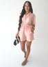 The Neon Star Co-ords - Shirt & Shorts Set - Ice Peach dubai outfit dress brunch fashion mums