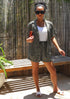 The Neon Star Co-ords - Shirt & Shorts Set - Olive Martinis dubai outfit dress brunch fashion mums