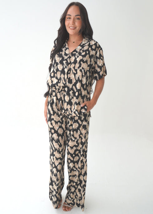 The Neon Star Co-ords - Shirt & Trousers Set - Desert Black dubai outfit dress brunch fashion mums