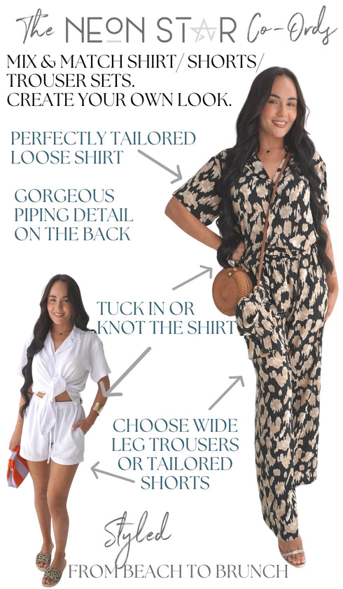 The Neon Star Co-ords - Shirt & Trousers Set - Summer Deco dubai outfit dress brunch fashion mums