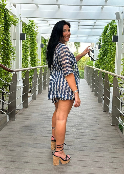 The Neon Star Co-ords - Shorts & Kimono Set - Miss Santorini dubai outfit dress brunch fashion mums