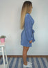 The Perfect Little Wrap Dress - Slate Blue Pleats dubai outfit dress brunch fashion mums